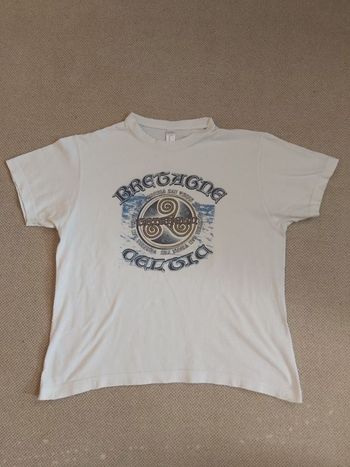 Tee-shirt manches courtes blanc,  Triskel , Bretagne 12 ans mixte - sol's