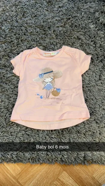 TEE shirt baby bol 6 mois