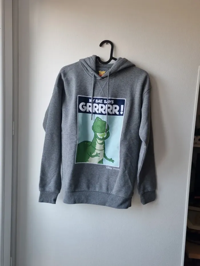 sweat a capuche gris toy story undiz