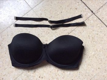 Soutien gorge noir bretelles détachables FR 90 D (n°12)