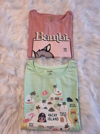 NEUF💜💜🤩😍 Tee-shirts manches courtes 10 ans fille 💜💜💜💜💜