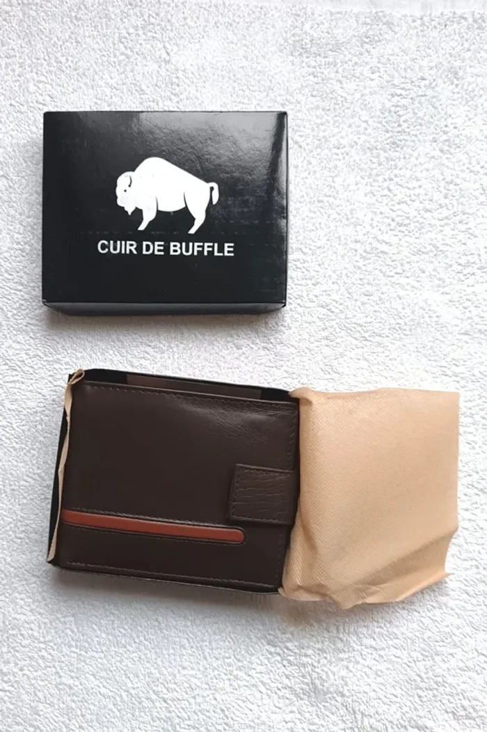 portefeuille Cuir de buffle homme NEUF - photo numéro 2