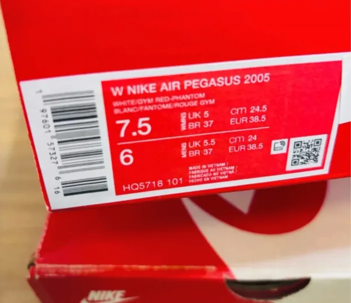 Nike Air Pegasus 2k5 White Phantom Gym Red Taille 38.5 - photo numéro 7