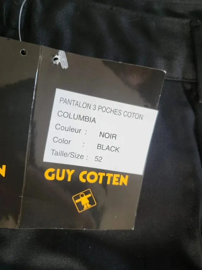 Pantalon noir Guy Cotten taille 52 neuf - photo numรฉro 3