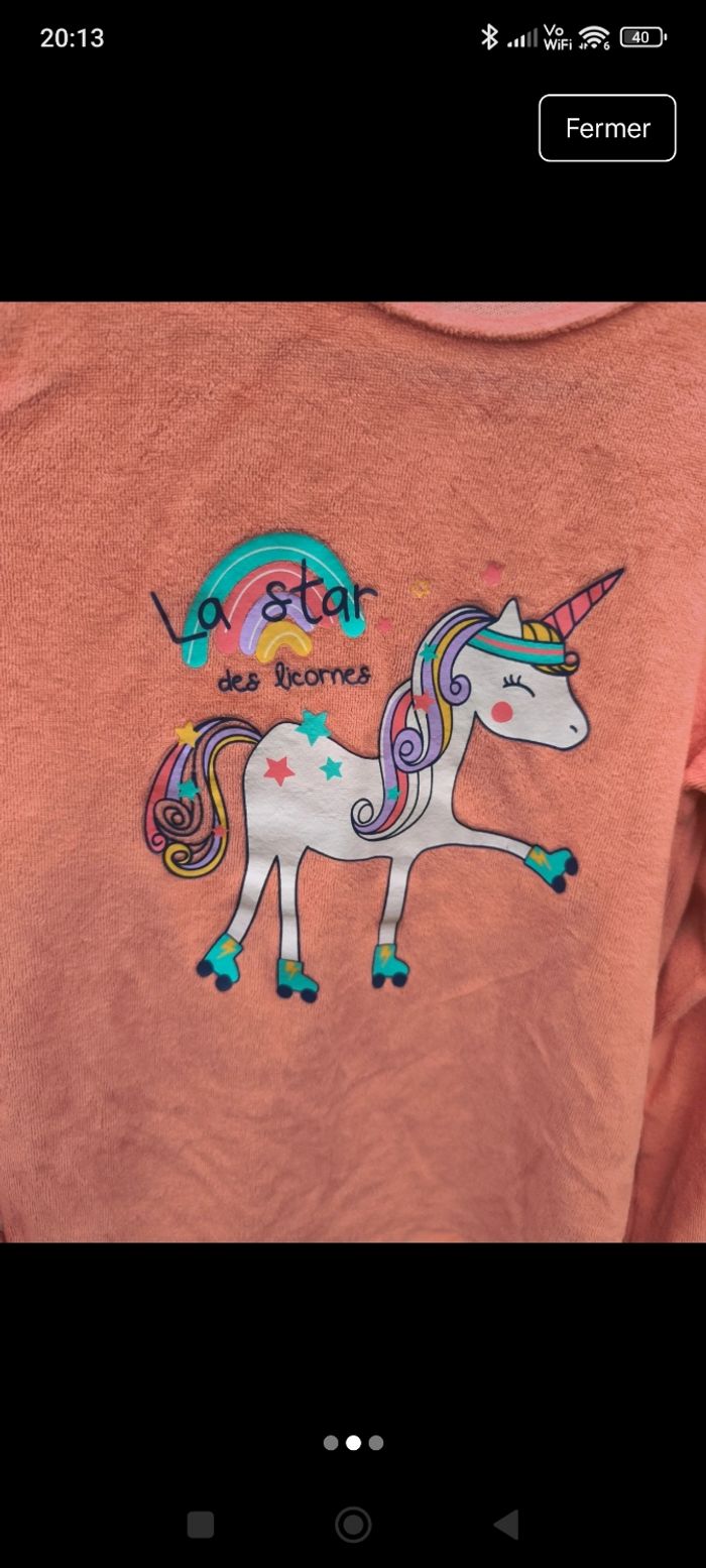 Pyjama licorne - photo numéro 2
