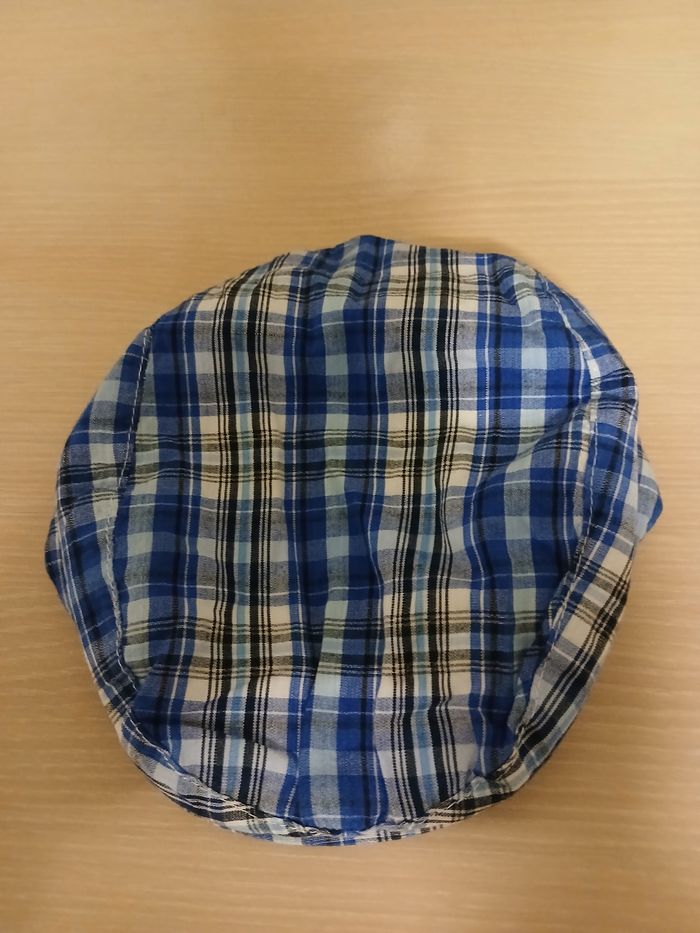 Beret d ete en coton bebe a carreaux tour de tete 47cm marque orchestra - photo numéro 3