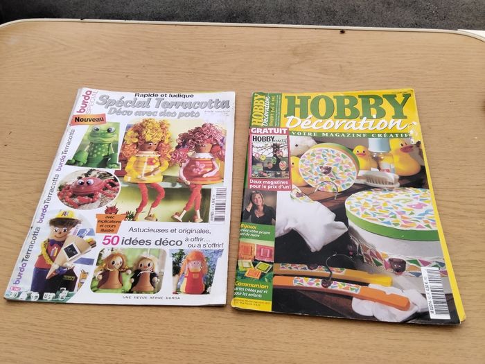 Spécial terracotta déco avec des pots et revue loisir créatif