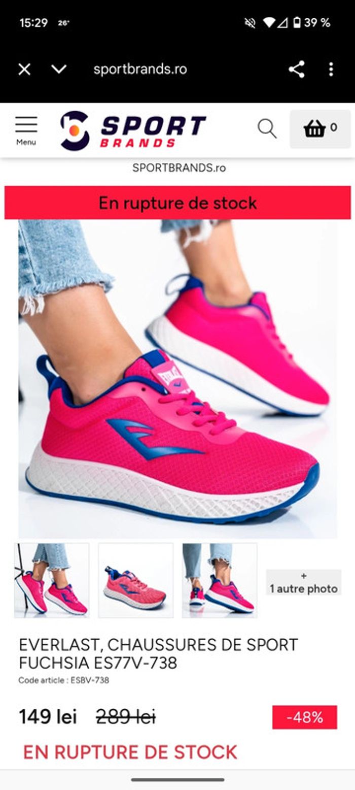Basket Everlast - Taille 37 - Neuf avec étiquette - photo numéro 5