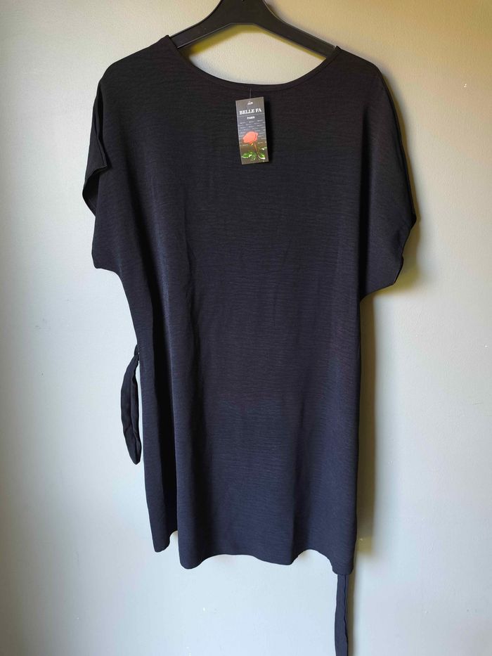 robe d'été avec ceinture noir taille unique du 36 au 44 - photo numéro 3