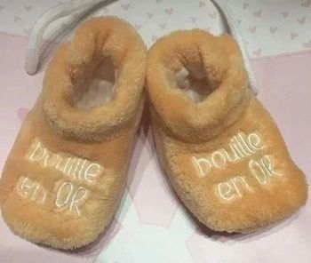 Chaussons polaire orange 20