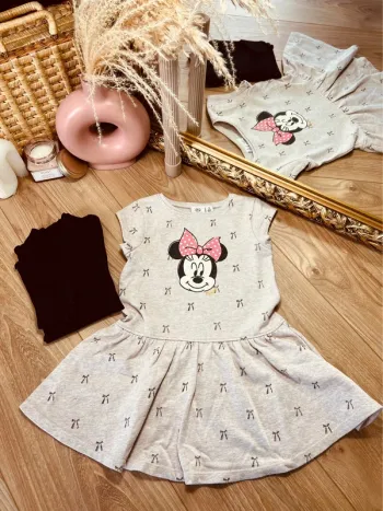 Taille 3 ans tenue 2 pièces fille Disney beige et noir * Minnie * 🩷
