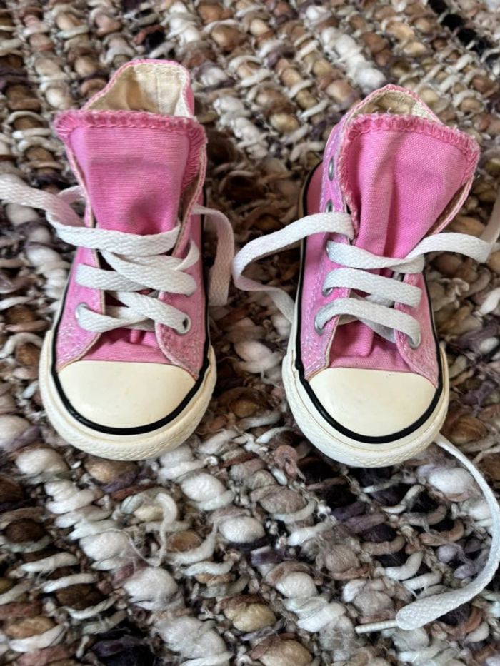 Converses bébé rose taille 21 - photo numéro 4