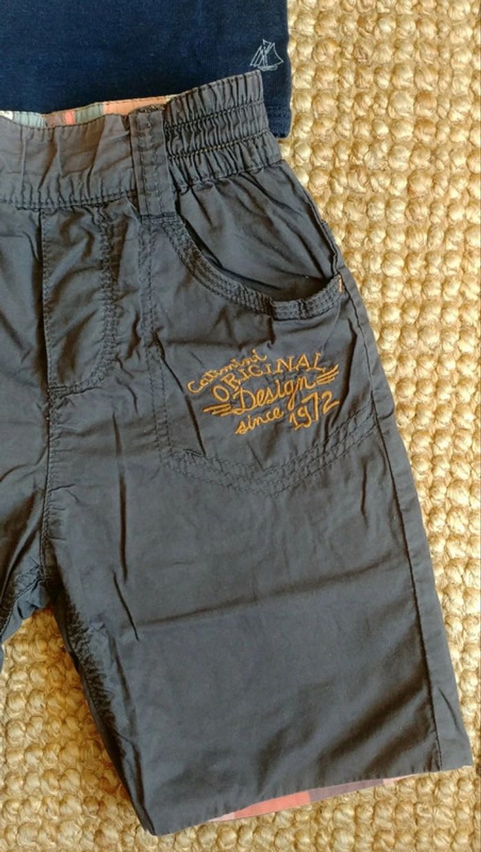 Ensemble body Petit Bateau et bermuda Catimini 2 ans - photo numéro 13