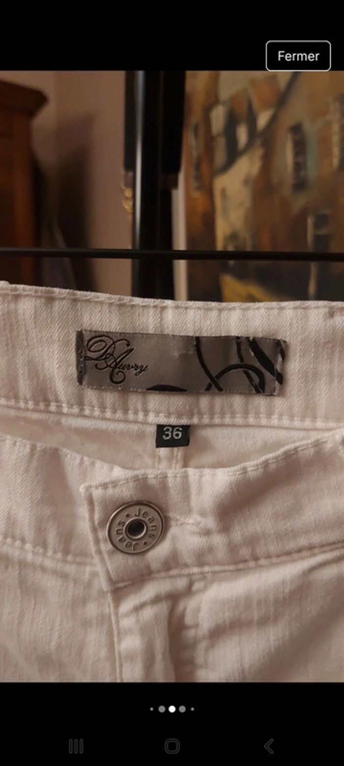 Pantalon femme blanc D'Auvry W 36 fr 46/48 - photo numéro 7