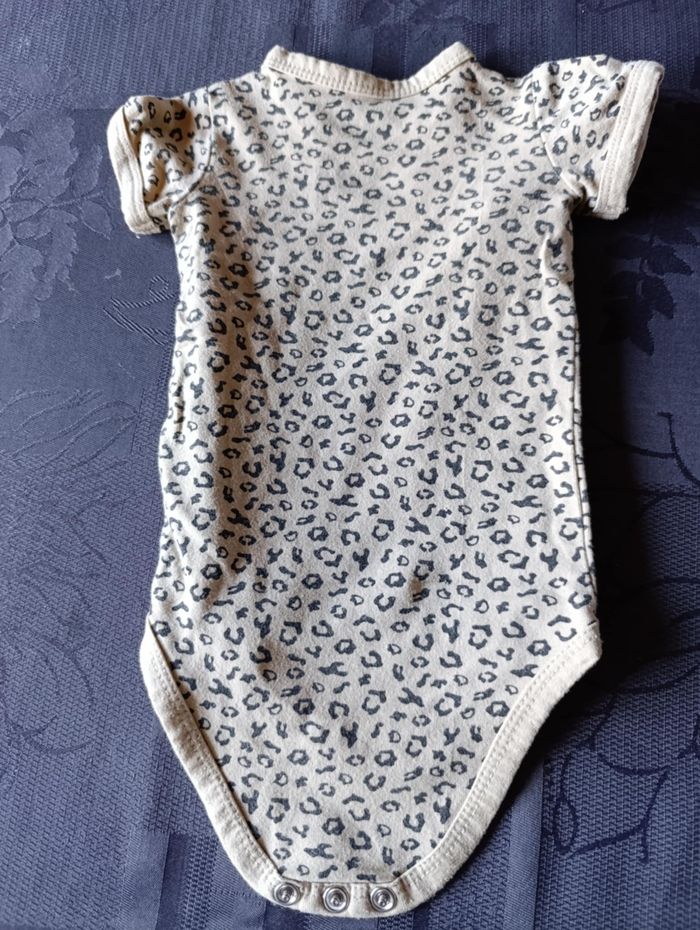 Bodie beige et noir, manches courtes, Sweet and soft, 0 mois - photo numéro 3