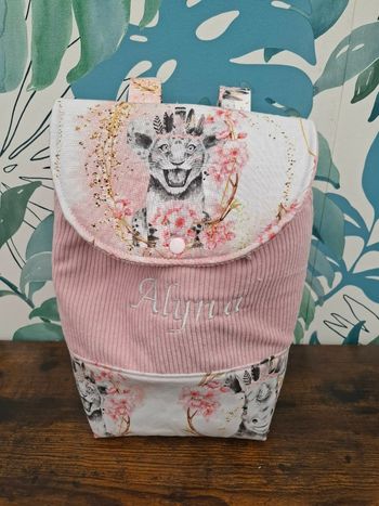 Sac à dos  savane rose