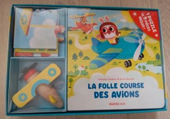 Coffret la folle course des avions Auzou NEUF