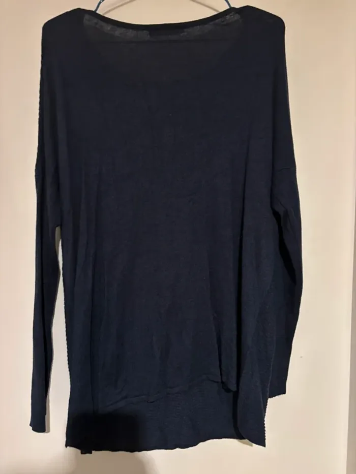 Jolie pull long bleu marine Camaïeu taille 40-L - photo numéro 4
