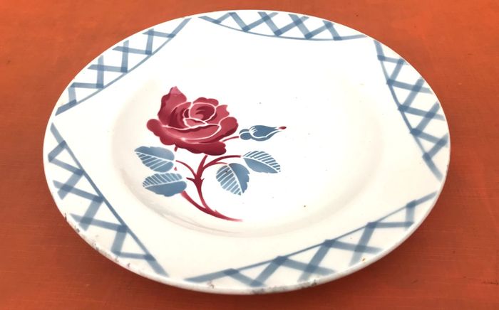 Années 1920 Assiette creuse Badonviller France Demi-Porcelaine - photo numéro 2