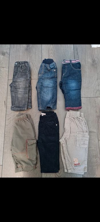 Lot 6 pantalons garçon 6 mois