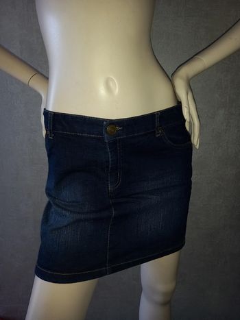 jupe en jeans bleu foncé kwoman kiabi taille 36