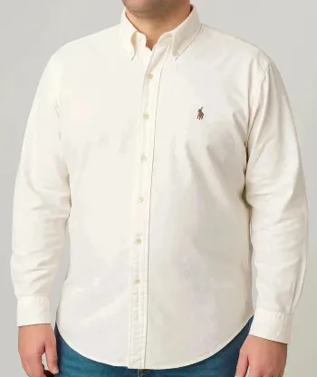 Chemise Ralph Lauren Yarmouth Blanche - Vintage Y2K - Logo Brodé