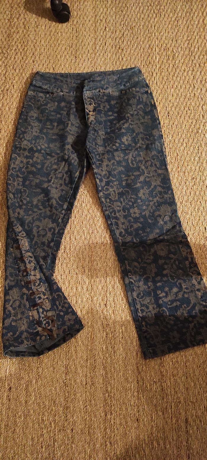 Pantalon jeans s à ramages - photo numéro 3