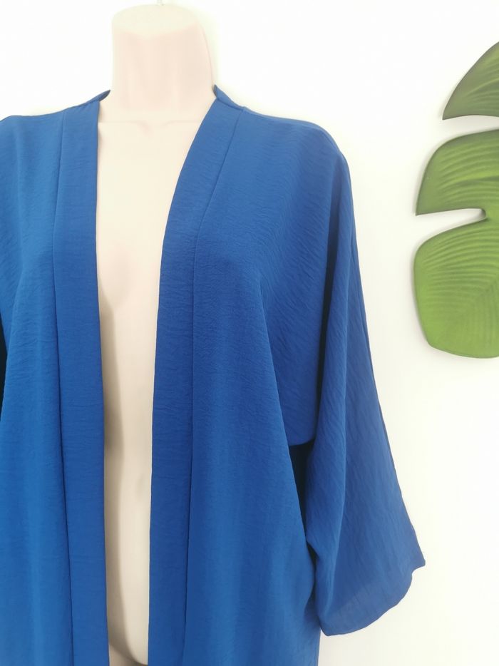 Kimono long, tunique bleue roi Émilie Fashion Paris Taille Unique - photo numéro 3