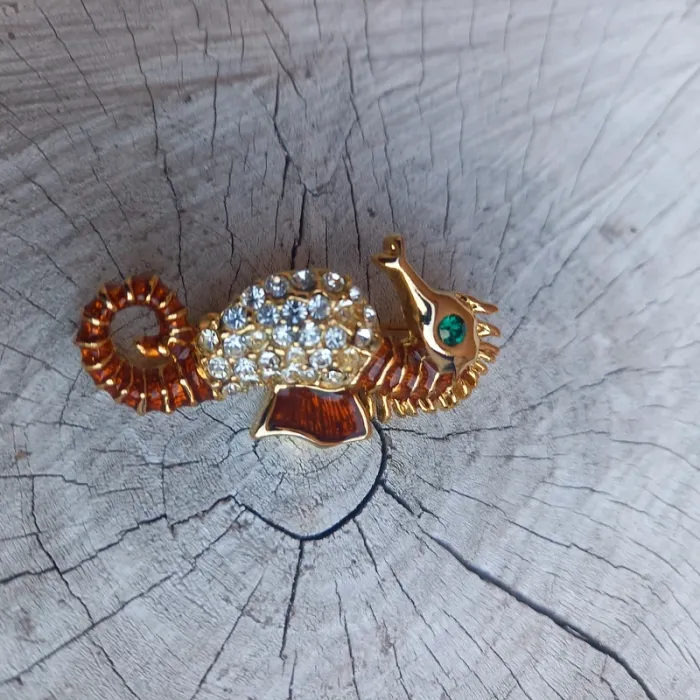 Broche vintage hypocampe - photo numéro 4