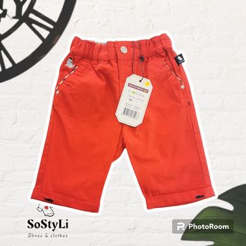 Pantacourt rouge à revers Sergent Major 9 Mois