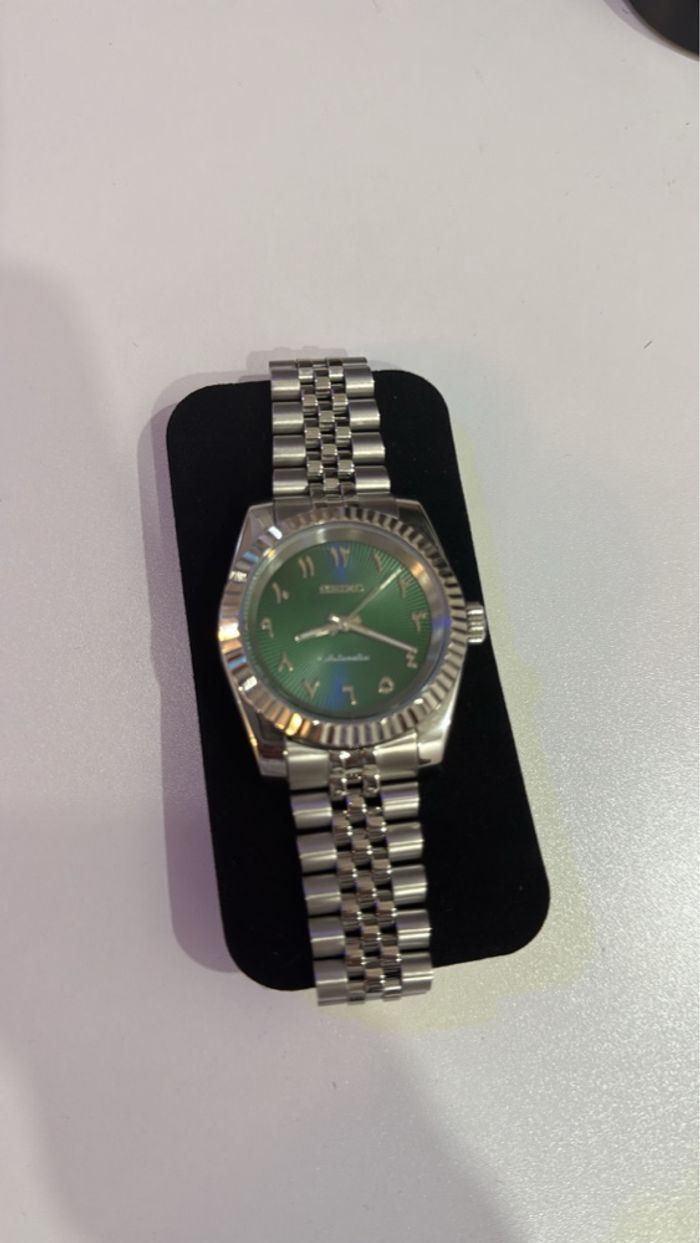 Montre seiko mod Green arabic dial cadran vert - photo numéro 2