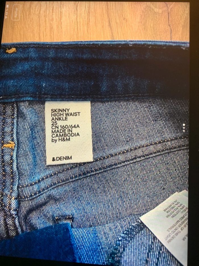 Jean skinny H&M taille XS - photo numéro 3