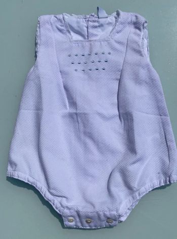 Barboteuse blanche 6 mois