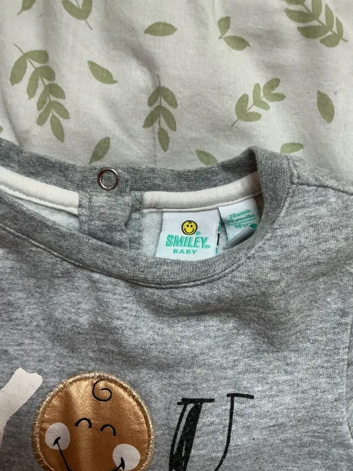 robe manches longues gris et blanc jupe tutu avec jupon 23 mois smiley - photo numéro 5