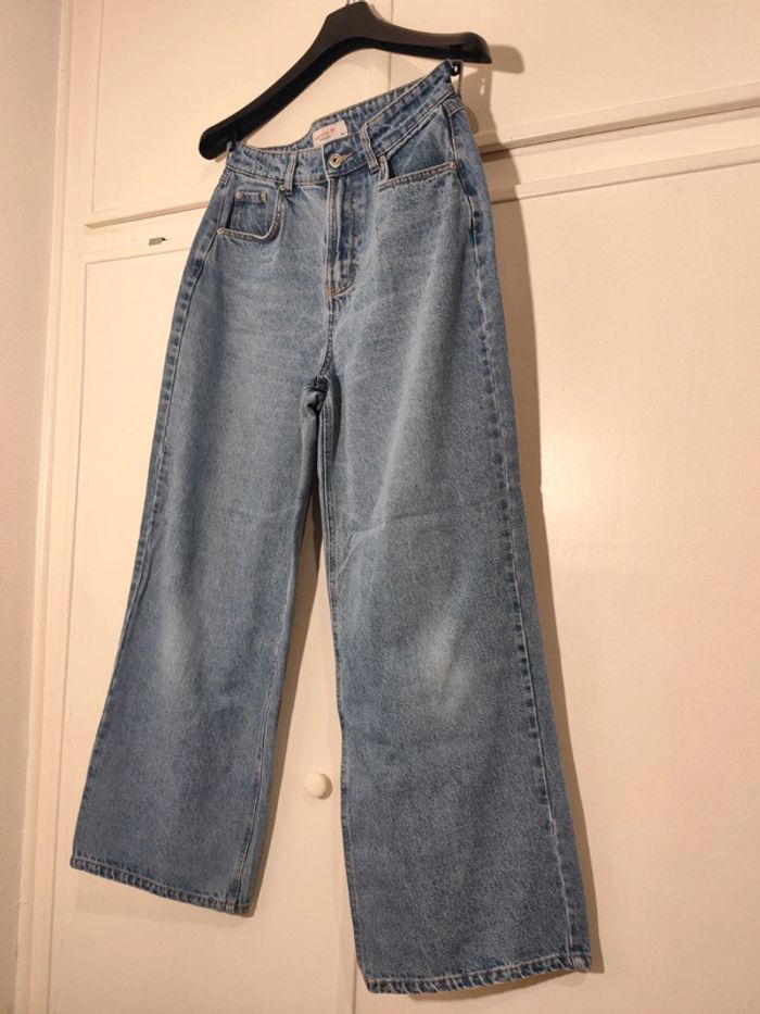 Jeans large femme taille 40 taille haute - photo numéro 2
