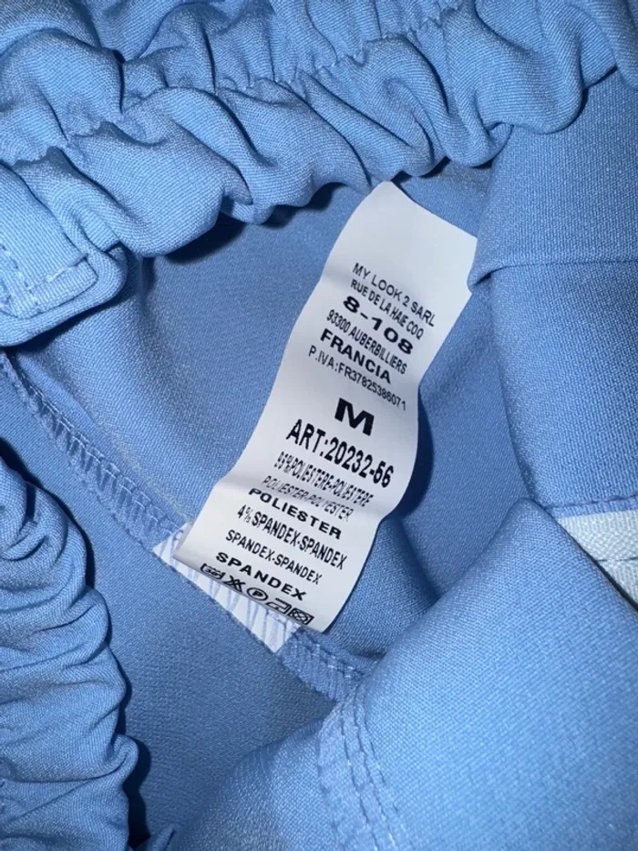 Pantalon taille haute bleu ciel - photo numéro 3