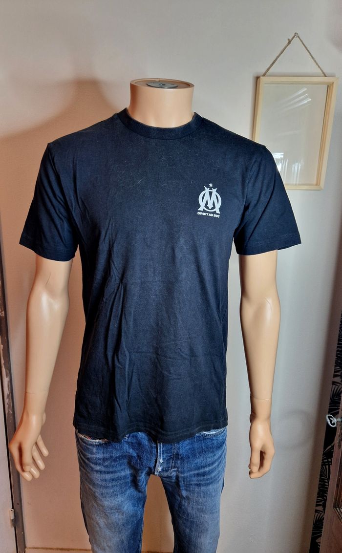 Olympique de Marseille T-shirt Noir Tribal Football Marseille Homme XL Vintage Foot - photo numéro 3