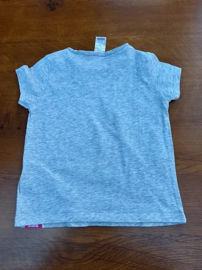 T-shirt décathlon 3-4 ans gris et rose - photo numéro 6