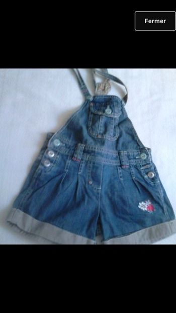 Salopette short jean Taille 7 ans
