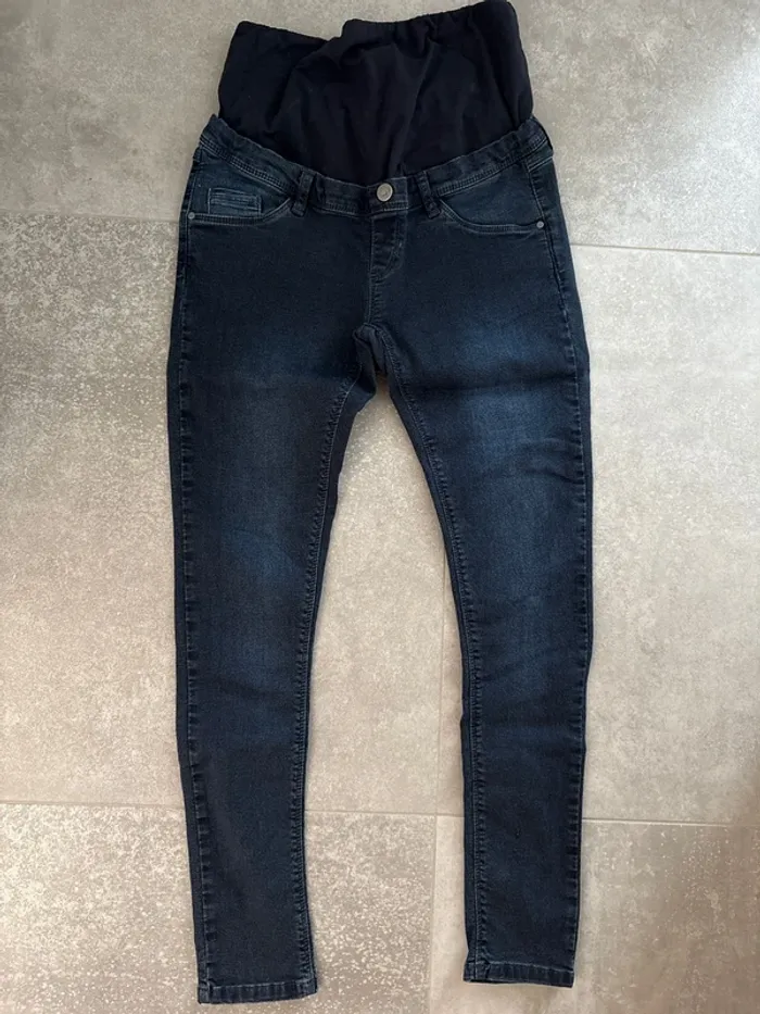 Lot de 2 jean maternité skinny avec bandeau femme enceinte - photo numéro 2