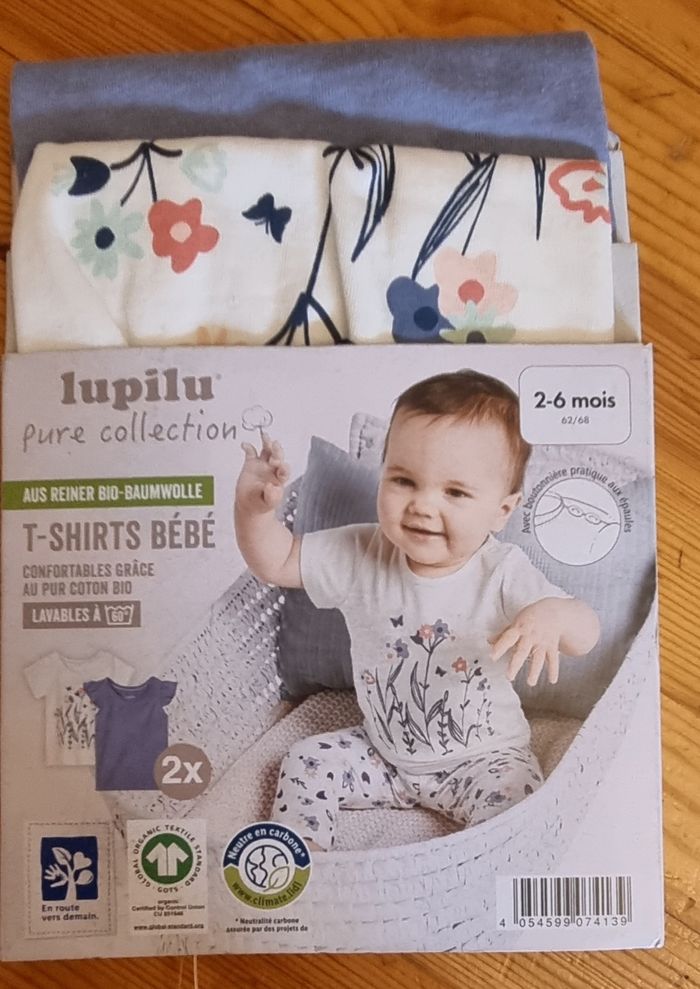 Lot 2 t-shirt bébé fille neufs