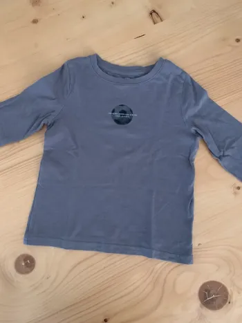 T-shirt manches longues gris garçon 4 ans- kiabi