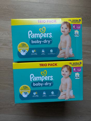 240 couches Pampers baby dry taille 4+