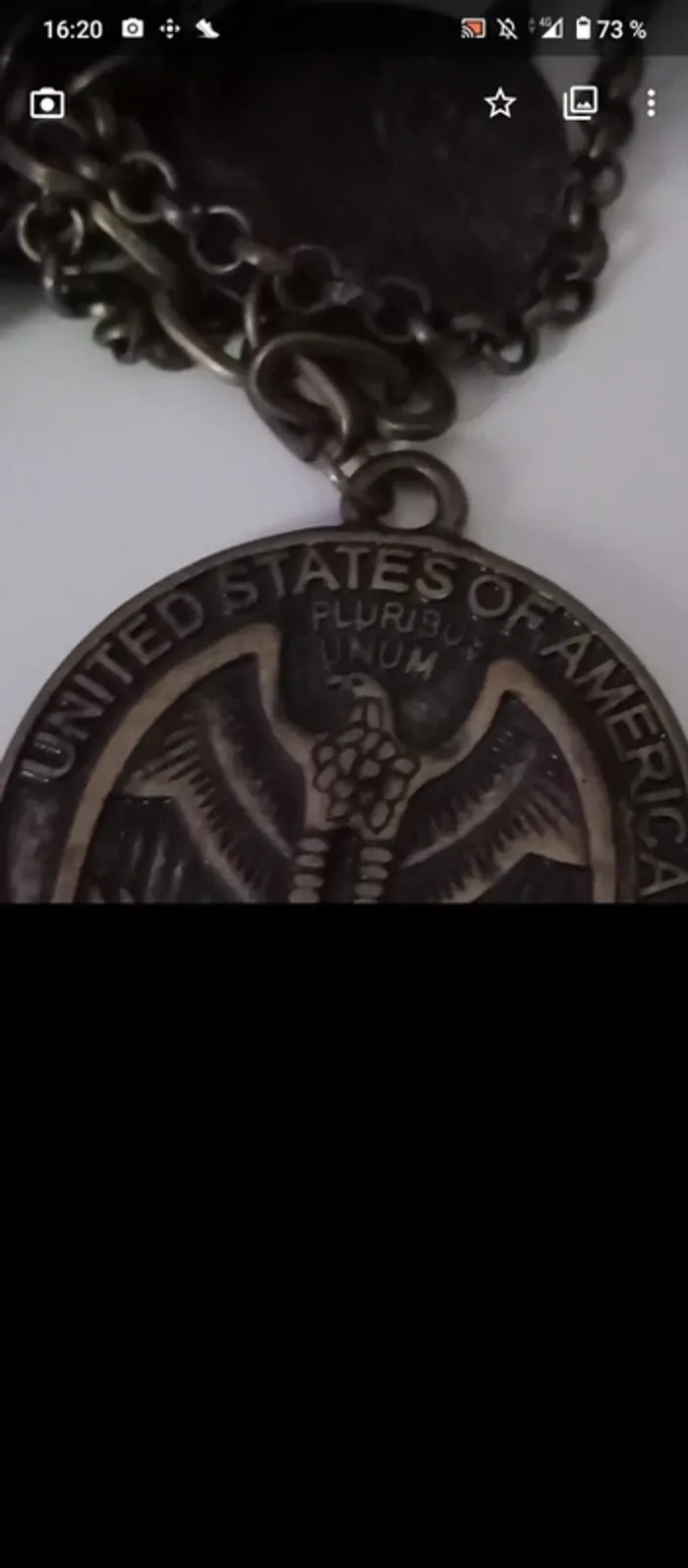 Collier pierres et pièces dollar et français vintage - photo numéro 14