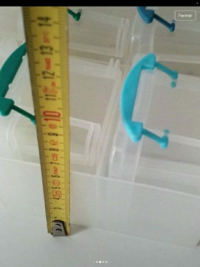 box de 9     petites boites de rangement      avec couvercle     très bon état  dimensions en photos - photo numéro 7