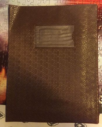 protege cahier marron