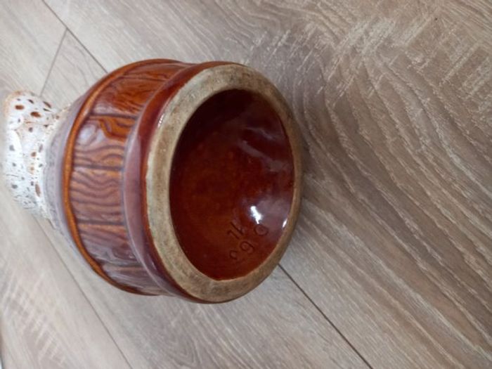 Pichet 1 litre en faience marron - photo numéro 2