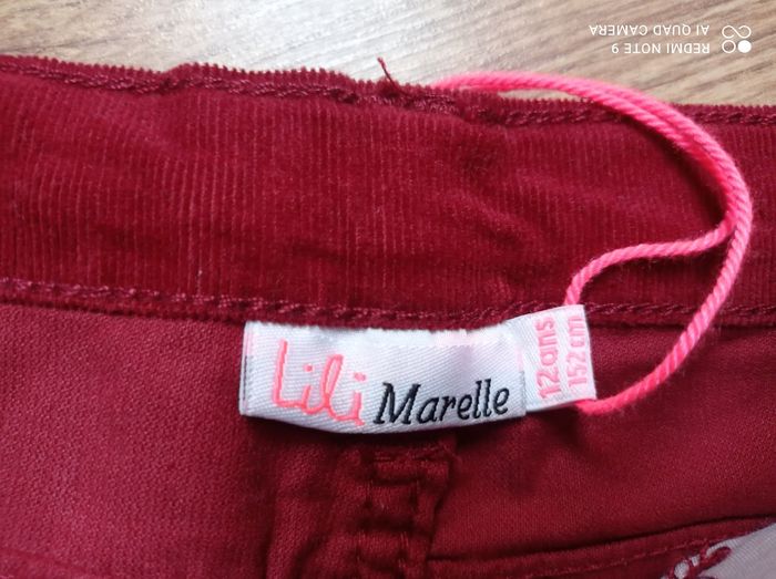 Jean fille velours slim, Lili Marelle, taille 12 ans NEUF - photo numéro 5