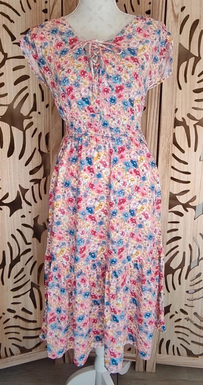 Robe imprimée fleurie Taille 36 Springfield - photo numéro 2