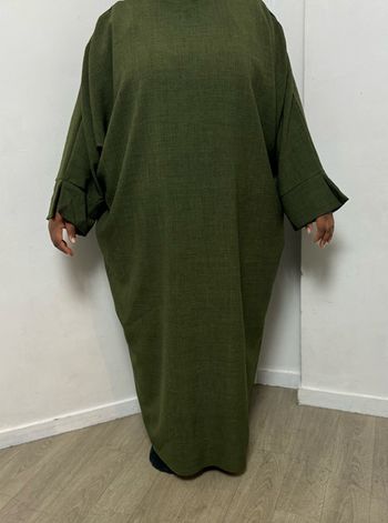 Abaya en lin Vert